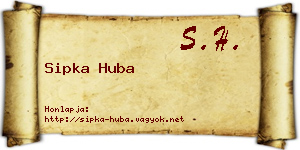 Sipka Huba névjegykártya